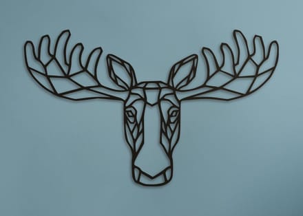 Wanddecoratie Polygon | Eland - L (37x60cm)