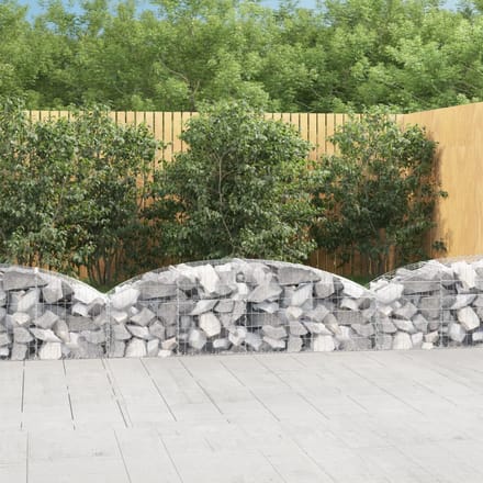 vidaXL - Schanskorf - gewelfd - 200x50x40/60 - cm - gegalvaniseerd - ijzer