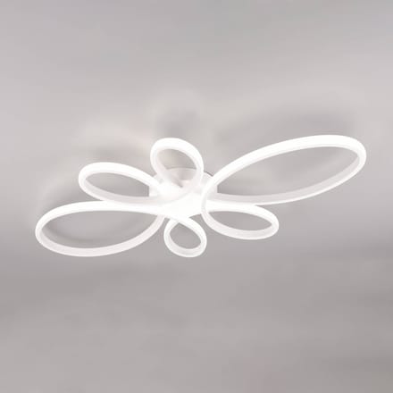 Trio Lighting Fly LED plafondlamp, mat wit, 4.000 K, 83 cm x 45 cm