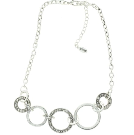 Behave - Schakelketting met steentjes 41 cm - Nikkelvrij - Mode-accessoire