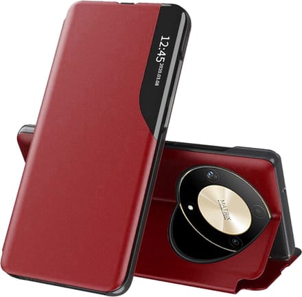 Hoesje geschikt voor HONOR Magic6 Lite - Techsuit eFold Book Case - Rood