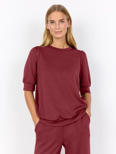 Soyaconcept Sc-banu 83 oxblood red shirt