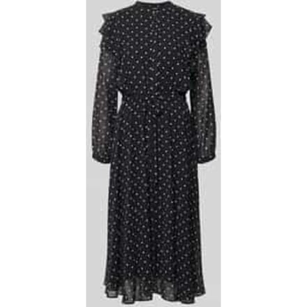 Midi-jurk in all-over look met Strikceintuur