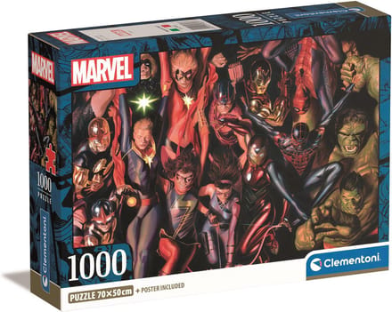 Clementoni - Puzzel - 1000 Stukjes - Marvel - Met poster
