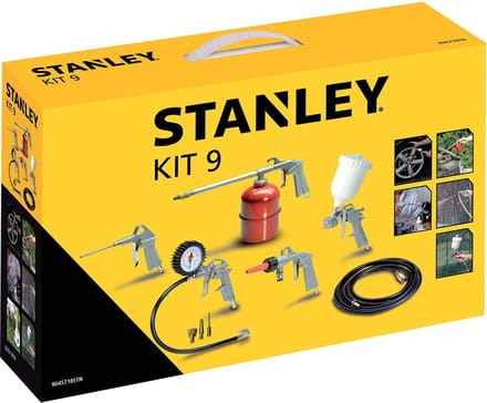 Ensemble d'outils pneumatiques Stanley 9 pièces.