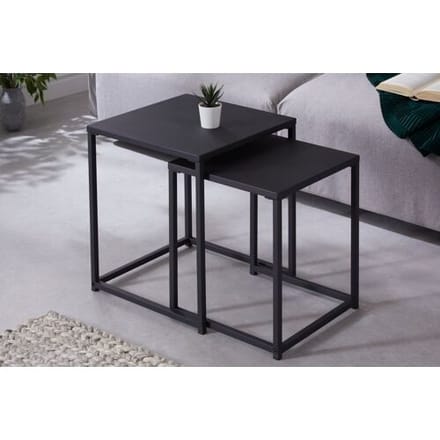 Salontafel set zwart metaal
