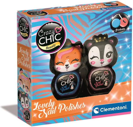 Clementoni - Crazy Chic - Lovely Nagellak - Set van 2 - Make-up voor kinderen - vanaf 6 jaar