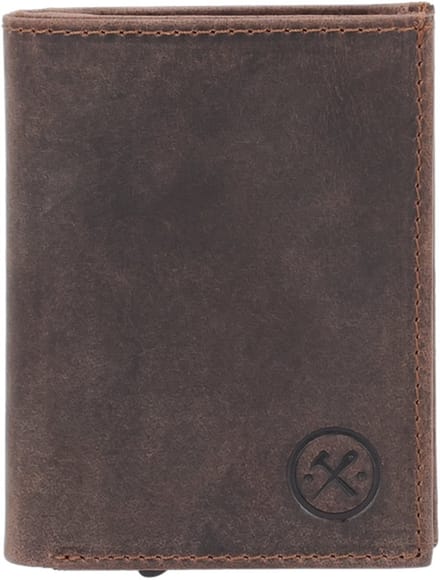 Hide & Stitches Leren Pasjeshouder - Heren Portemonnee - Safety Wallet - Donkerbruin