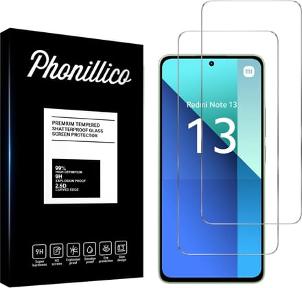 Screenprotector voor Xiaomi Redmi Note 13 4G - 2 stuks Beschermglas van glas Transparante glazen schermbeschermfolie
