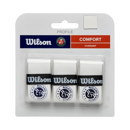 Wilson Pro Overgrip Roland Garros Verpakking 3 Stuks-Wit,Blauw
