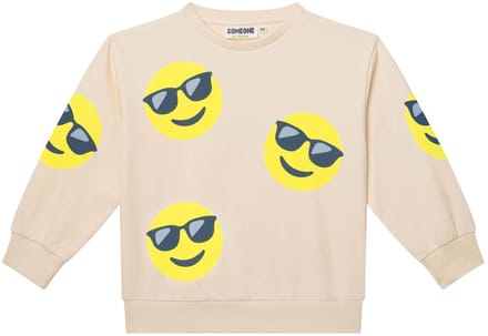 Someone - Jongens sweater - Maat 128 - Jongens - Creme -