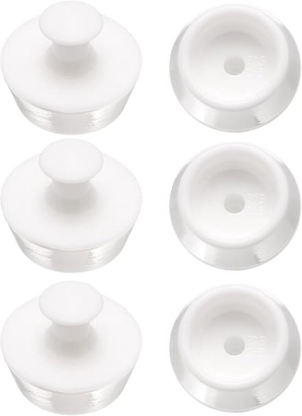 Afvoerstop Set - Siliconen Stoppers - Water Dicht Maken - Met Handvat - 30mm Diameter - Wit