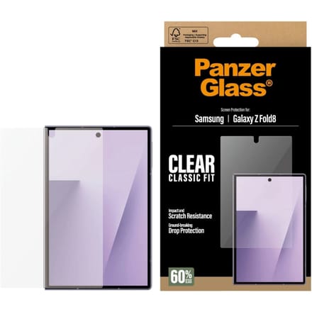PanzerGlass Ultra-Wide Fit Anti-Bacterial Screenprotector voor de Samsung Galaxy Z Fold 8