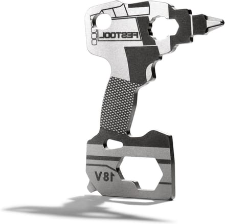 Mini Tool - Sleutelring Gereedschap - Klusjes Uitvoeren - 8 Functies - 98 mm - Multicolor