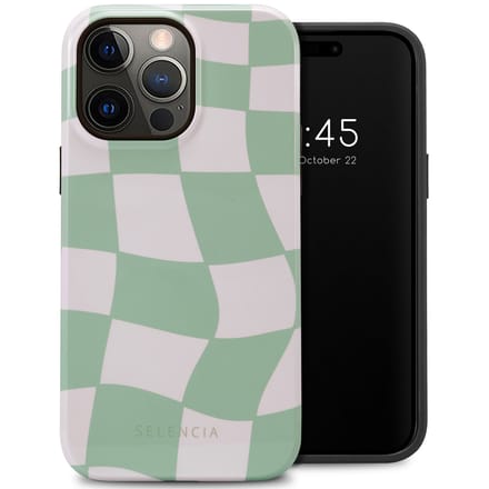 Selencia Hoesje - Geschikt voor Apple iPhone 14 Pro Max - Backcover - Groovy Sage Green