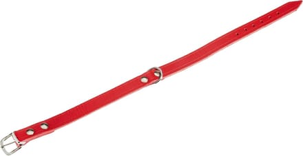 Halsband Rondo voor Honden - Geklonken Leer, 42 cm, Rood