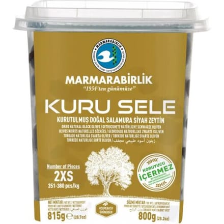 Marmarabirlik Zwarte olijven (kuru sele zeytin) (S) 800 g