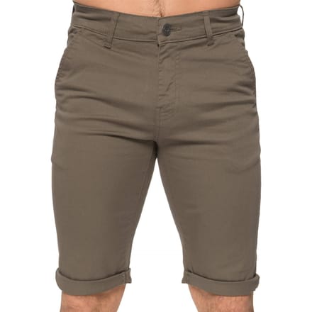 Enzo | Heren slim fit stretch chinoshort - beige