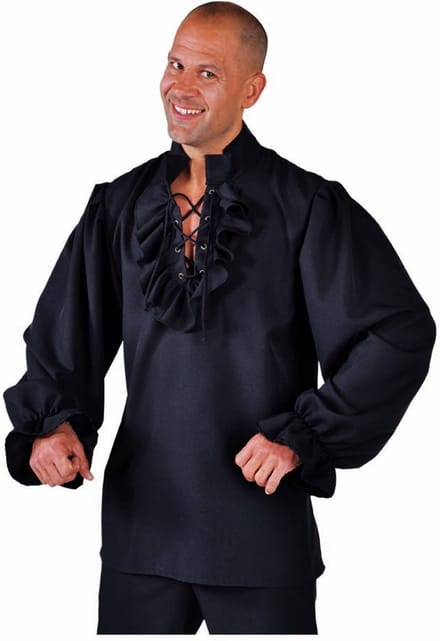 Magic Design Verkleedshirt Piraat Heren Polyester Zwart Mt M