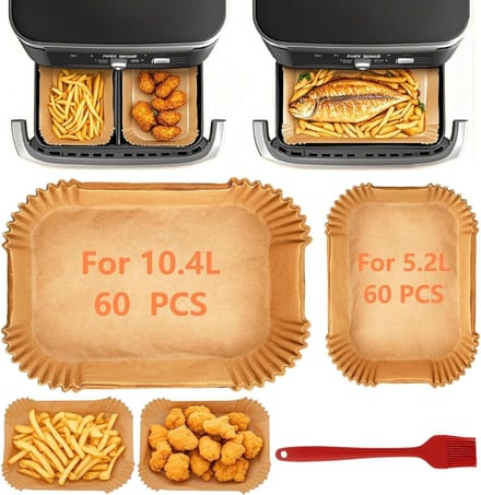 Airfryer Accessoires - Siliconen Bakje - Bakpapier - Bruin