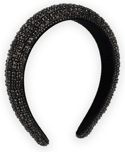 Lajetti - Haarband met Strass Zwart - Glitter Dames Diadeem Gala