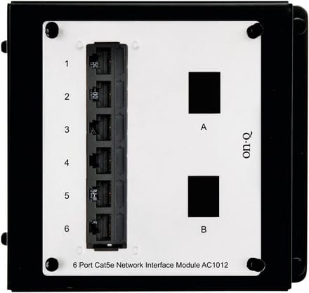 Netwerkmodule - Poorten module - Netwerk uitbreiden - 6 poorten - 15 cm - Wit