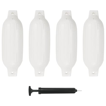 vidaXL - Bootstootkussens - 4 - st - Ø - 11x40 - cm - PVC - wit