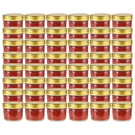 vidaXL - Jampotten - met - goudkleurige - deksels - 48 - st - 110 - ml - glas
