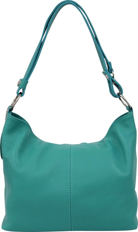 Dames lederen handtas schoudertas crossbodytas  hobo tas GL005 Turquoise
