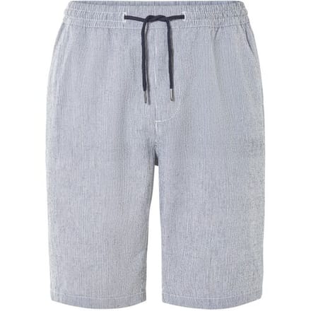LIVERGY Korte heren broek (Donkerblauw/wit/gestreept, M)