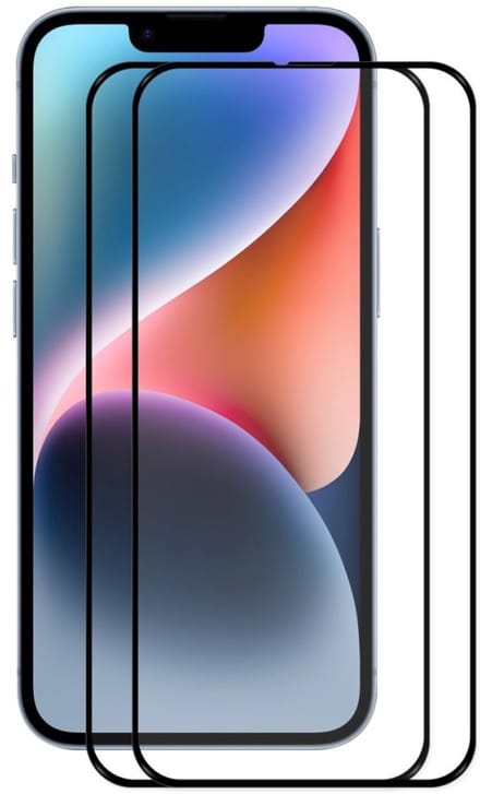 ENKAY Screen Protector - Geschikt voor iPhone 16e / 17e Screen Protector - ENKAY Full-Cover 9H Tempered Glass Duo-Pack - Zwart