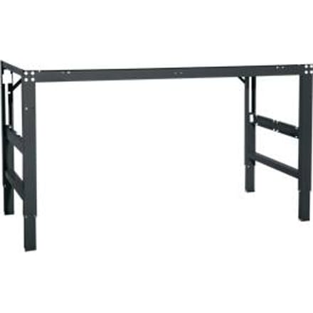 Werktafel Ergo, elektro-hydrauliek, blad melamine, 2000 x 800 mm, antraciet