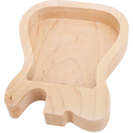Gitaarplectrum Doos Esdoornhout Gitaarvorm Compact Plectrum Opberg Houder voor Oefening beige