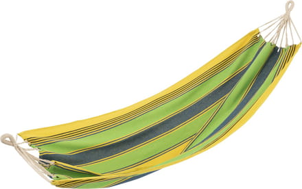 J-Line hangmat Strepen - katoen/polyester - groen/geel/blauw