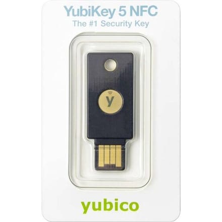 Yubico Passwordmanager USB-stick YubiKey 5 NFC Zwart/goud 5060408461426