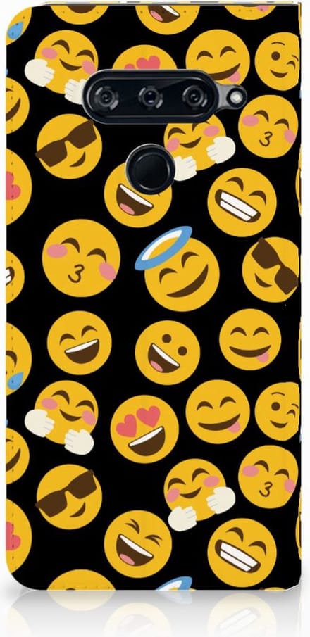 LG V40 Thinq Hoesje met Magneet Emoji