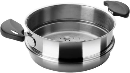 Stoompan 20 cm RVS met Bakelieten Handvatten - Geschikt voor Vaatwasser