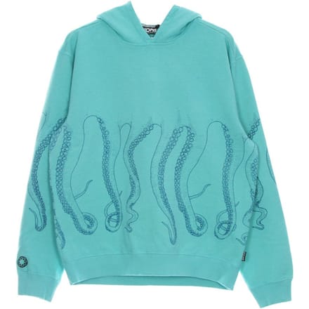 Lichtgewicht sweatshirt met capuchon voor heren, geverfde capuchon aquamarijn