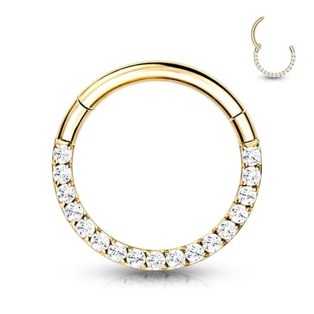 Piercing titanium front CNC 1.2x6 - goud - LMPiercings