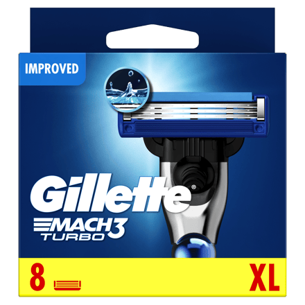 Gillette Mach3 Turbo 8ct: Mach3 Turbo 8 stuks