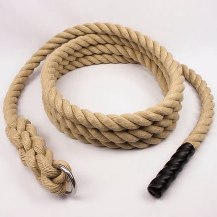OBSTACLE SHOP - Klimtouw met Ring 9 Meter- Kunsthennep - 30mm
