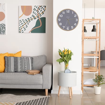 Unilux Baltic Clock brick/wood