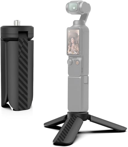 Dailygoods- Camerastatief Uitschuifbaar - Mini Statief voor Desktopcamera - Laadvermogen 2 kg - Antislip - Stabiele Structuur - Verstelbare Hoogte 8-11,5 cm