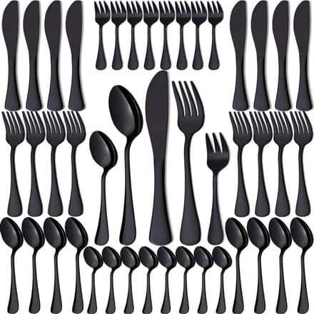 CLVP® Bestekset 8 Persoons - Servies - Serviesset - Zwart