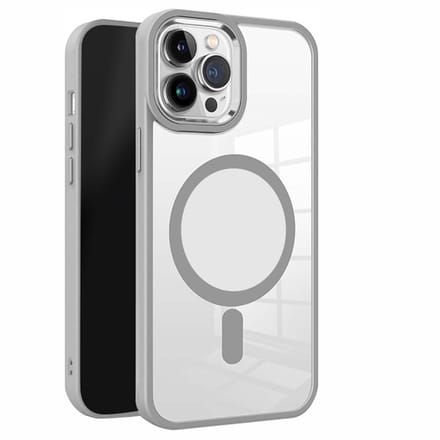 Jaym, Hoesje geschikt voor iPhone 16 Pro - Bumper MagSafe Anti-Shock, Grijs
