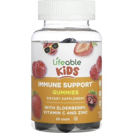 Lifeable, immuunondersteunende gummies voor kinderen, bessen, 60 gummies