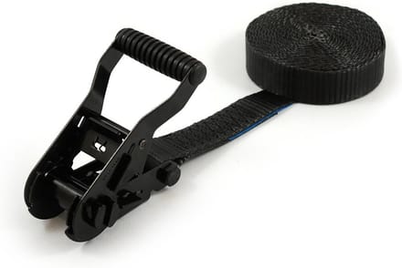 Spanband (sjorband) - 2,5T - 35mm - 1-delig met ratel - Zwart - 5m