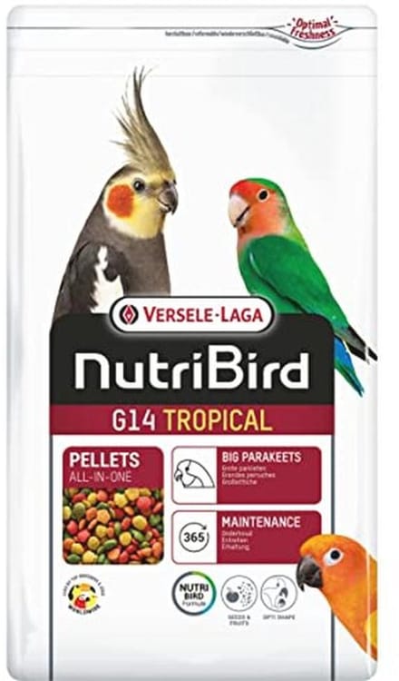 NutriBird G14 Tropical - Extruded Pellets for Large Parakeets - 3 kg Versvoeding