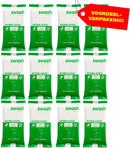 Swash Washandjes - Parfumvrij - 12x 8-pack voordeelverpakking