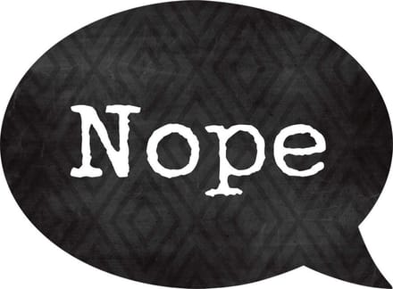 Decoratief Beeld - Tabletop Decor Nope Speech Buble - Hout - 316europe - Zwart